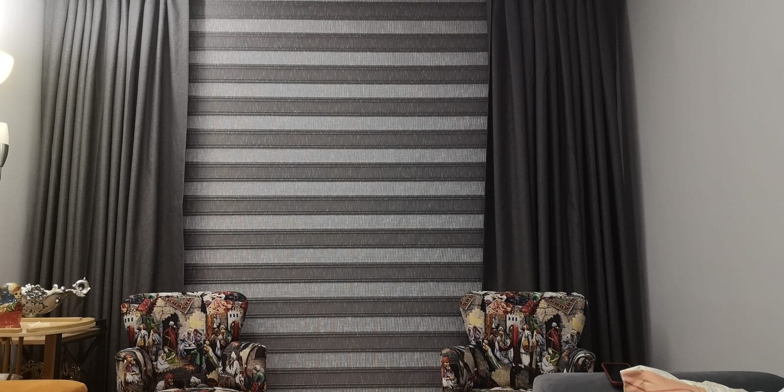 Salonda zebra perde uygulaması - Vela Perde İstanbul